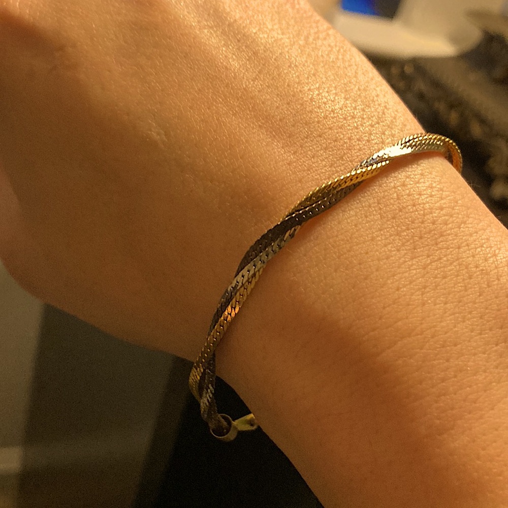Tri-Metal Twist Bracelet